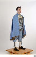  Photos Man in Historical Dress 26 16th century Blue suit Historical Clothing a poses blue cloak whole body 0008.jpg